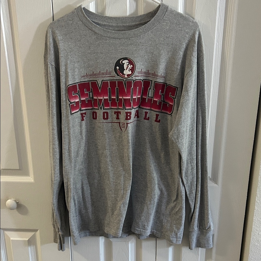 Gray Seminoles Football Long Sleeve Shirt